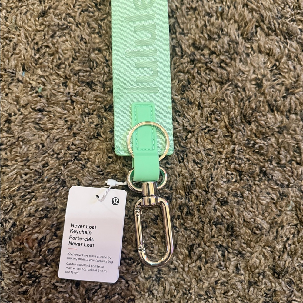 NEW WITH TAGS, Lime Green lululemon keychain - Picture 2 of 2